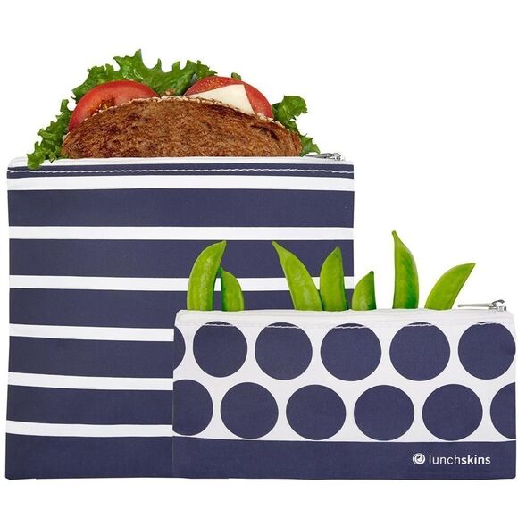 NWT Lunchskins Reusable Zippered 2-Pack Bag Set - Picture 3 of 7